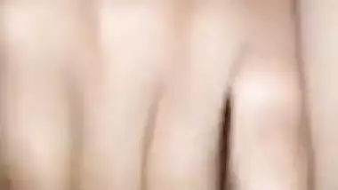 Very horny girl masturbating with clear talking