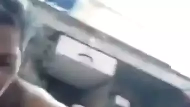 Srilankan girl outdoor sex with boyfriend after boob feed